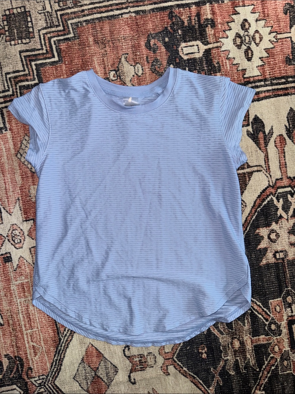 CALIA by Carrie Underwood Light Blue Short Sleeve Ribbed Tee